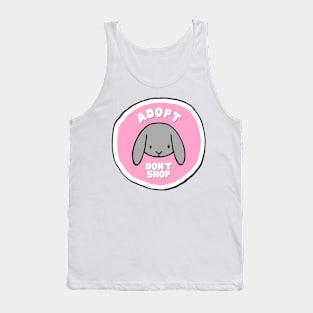 Adopt, don't shop! Gray lop bunny Tank Top